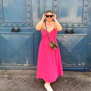 Pink Spaghetti Strap Dress